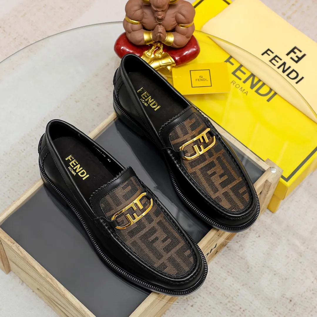 Men's shoes💰440 🕷🕷【FENDI】The latest men's formal leather shoes🇨🇳Classic series not to be missed💯The first layer is made of imported first-layer cowhide☘Original quality, the leather is smooth and delicate🎋The version is awesome, the perfect streamlined outline🍇🐮Leather lining, 2 colors, size 38-45...